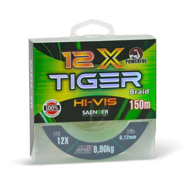 Laden Sie das Bild in Galerie -Viewer, SAENGER 12X Hi-Vis Tiger Braid 150m
